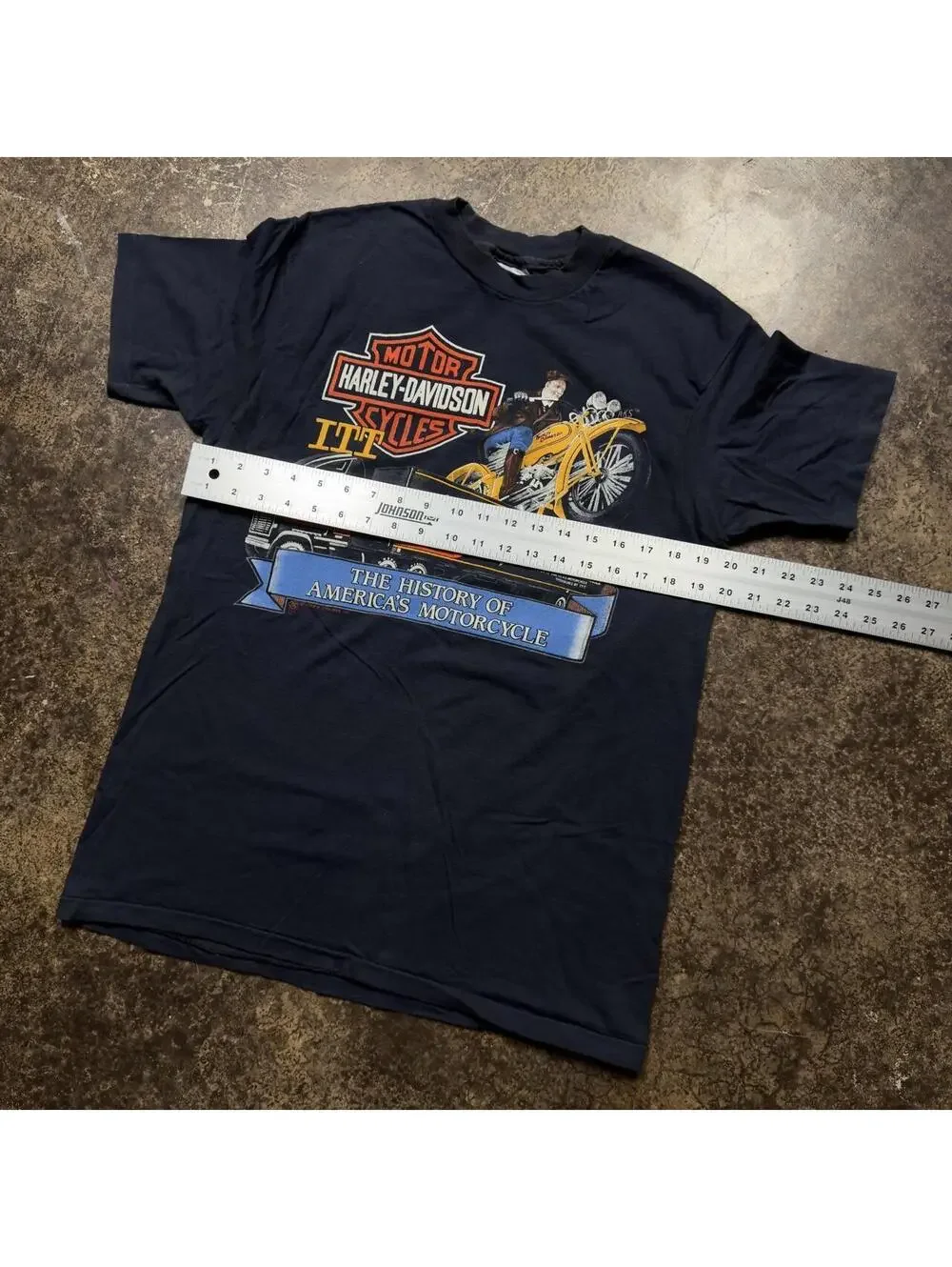 Vintage 1989 Harley Davidson History of America’s Motorcycle T-Shirt Large Hanes